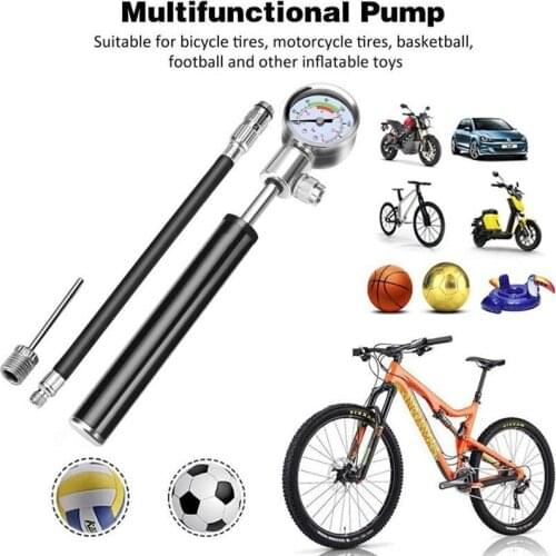 210PSI Portable Pump For Xiaomi Mijia M365 Bird Scooter Tire High Pressure Mini Pump With Gauge Hose Tire Tube Hand Air Inflator