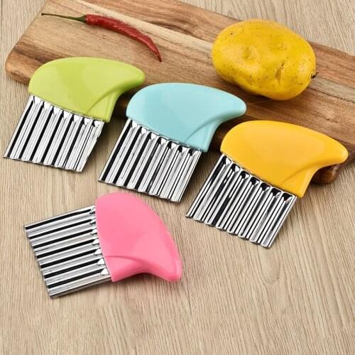Factory Direct Selling Multi-Function Wave Potato Cutter Stainless Steel Striped Knife Shredder Kitchen Household