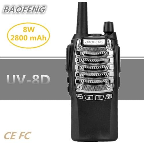 Long Range BAOFENG UV-8D Walkie Talkie 10KM UHF Two Way Radio 8W 2800mAh Ham Mobile Transceiver Comunicador CB Radio Woki Toki