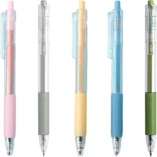 Gel Pen Press Retractable Ink Rollerball Pens Fine Point Ballpoint Writing Pen Office School Student Signing Stationery Gifts