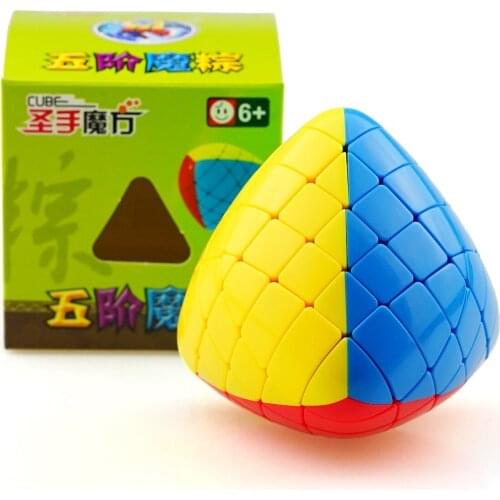 Shengshou Mastermorphix 5x5 Rice Dumpling Stickerless Magic Cube Puzzle Toy Colorful Multicolor Special Hight Difficult 5x5x5