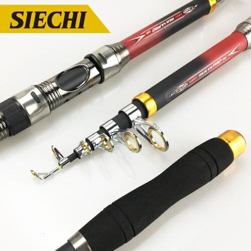 SIECHI Telescopic Fishing Rod Hard Ultra Light Carp Fishing Rod 2.1-3.6m