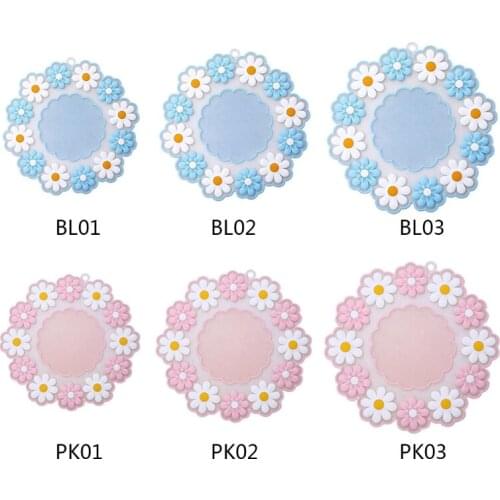Cute Flower Coaster Insulation Placemat Anti-Slip Soft PVC Cup Mat for Drinks Coffee Beverage Beer Mugs Holder