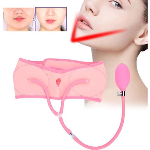 V Face Slimming Bandage Air Pressure Face Beauty Shaper Skin Lifting Firming Massager Slimming Belt Pink Face Care Slim Tools