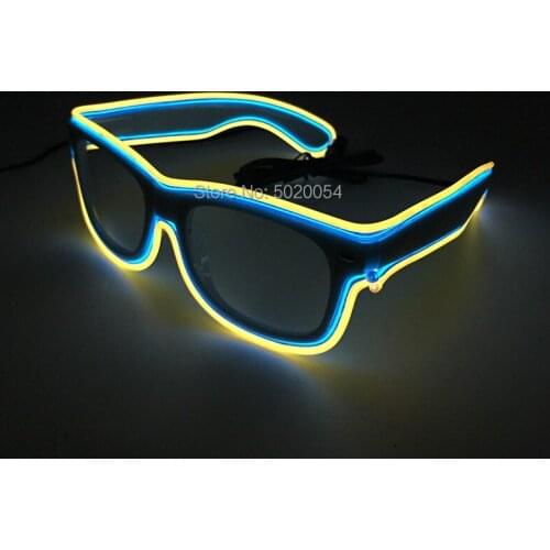 Hight Quality Wedding decorative Women EL Wire Flashing Glasses LED Glasses Glow In Dark For Women Men Adult