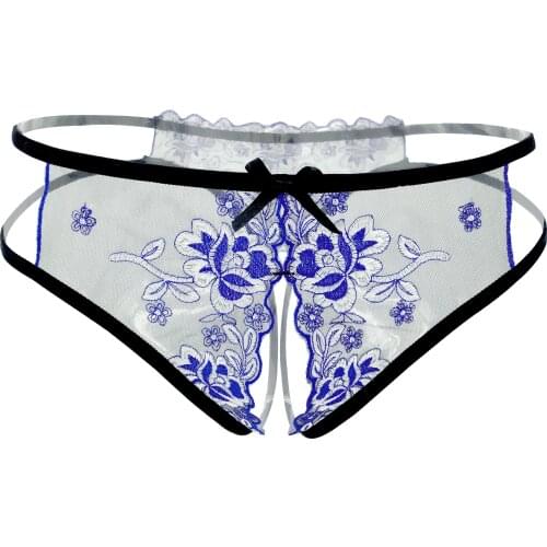 Women Sexy Lingerie hot erotic sexy open crotch panties Porn transparent Lace underwear crotchless underpants briefs for woman