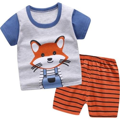 ZWF147 summer baby clothes set 100% cotton cartoon cartoon children body suit kids clothes set costume for boys and girls retail