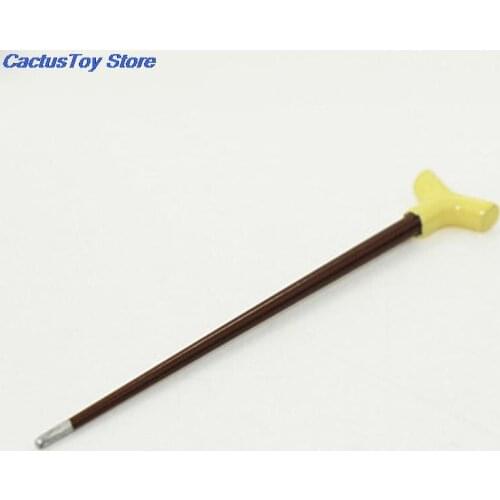 1/12 Dollhouse Miniature Accessories Mini Vintage Gentleman Walking Stick Simulation Crutch Model Toy for Doll House Decoration