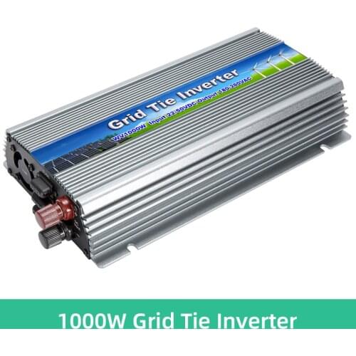 1000W MPPT Solar Micro Grid Tie Inverter PV Input 10.5V-30V/22V-50V DC Output 110V/220V AC Converter