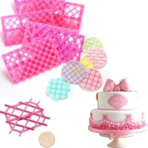 20 Different Pattern Cake Cutting Mold Cookie Cutter Fondant Chocolate Pastry Embosser Mold Baking Lace Decorating Tool Template