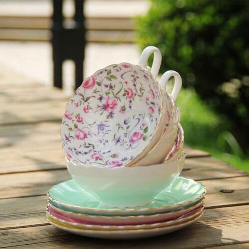 English Afternoon Tea, High-Grade Bone China Coffee Cup And Saucer, Japanese Style Cup European cup, Free Shipping