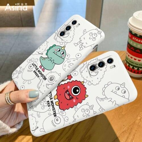 ASINA Liquid Silicone Case For Huawei P40 P50 P30 P Smart 2019 S Cover Cartoon Bumper Girl Cool Cases For Nova3 3i 5t Coque Capa