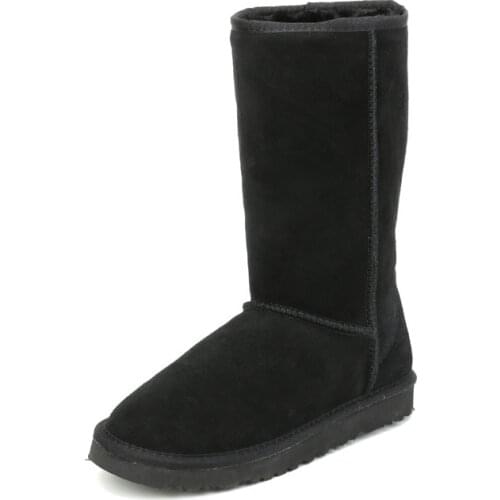 Australia Classic Snow Boots Fashion 100% Genuine Cow Suede Leather Warm Winter Boots Womens Shoes Long Boots