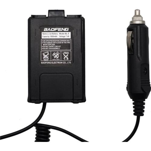 Baofeng UV-5R Car Charger Walkie Talkie Battery Two-way Radio Portable Radio Car Charge Adapter for Walkie Talkie UV5R