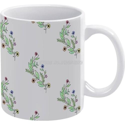 Flowers With Color Uo Coffee Mugs 330ml Creative Travel Mug and Cup Office Drinkware Mugs Tazza Vsco Cute Flower Flowers