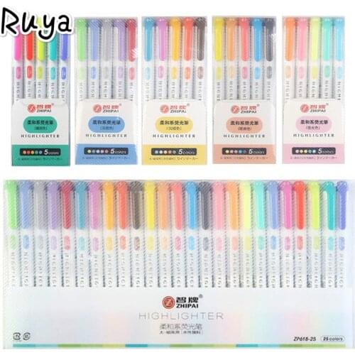 Dual Head Art Japanese stationery pens pencils writing supplies highlighter markers highlighters colores manga pen for school