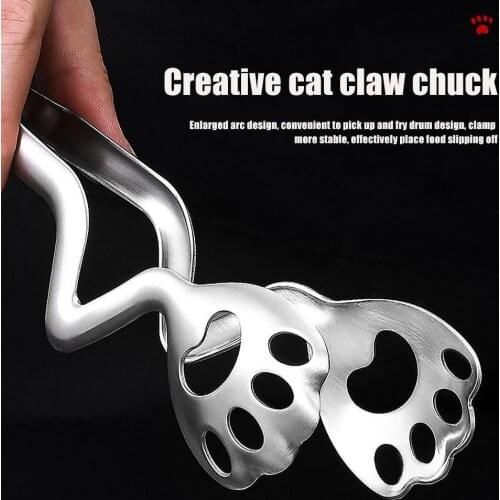 Kitchen Tong Stainless Steel Barbecue Tong Cat Paw Design for Cooking Serving and Grilling