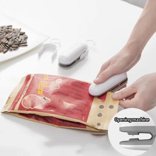 Kitchen Mini Bag Sealing Machine Vacuum Food Sealer 2 In 1 Heat Sealer Handheld Portable Bag Sealer Kitchen Supplies