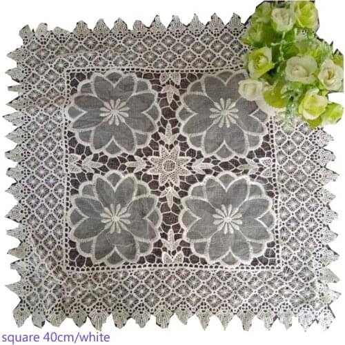HOT square lace embroidery place table mat cloth pad cup mug drink coffee doilies dining tea coaster Christmas placemat kitchen