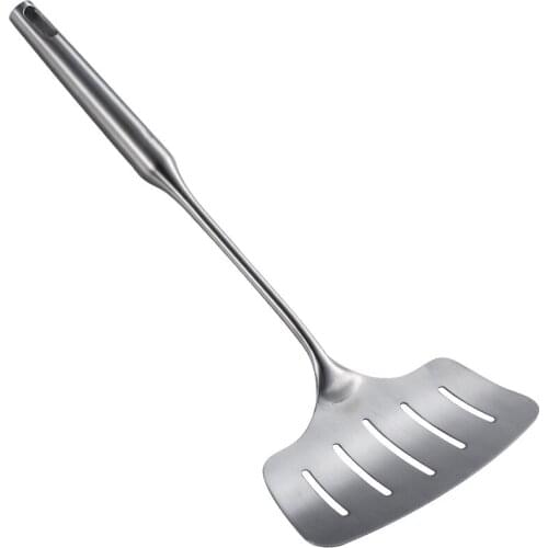 Stainless Steel Spatula Spade Fried Fish Shovel Long Handle Spatula Special Kitchenware Cooking Tools Beefsteak Shovel 1pcs