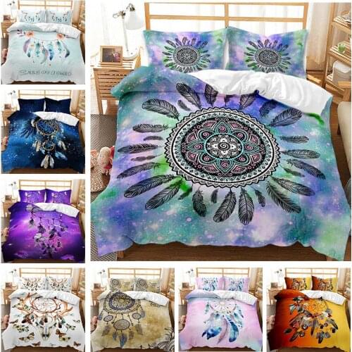 Dreamcatcher Luxury Bedding Three-piece Set Bohemian Multiple Sizes Without Bedding Sheet
