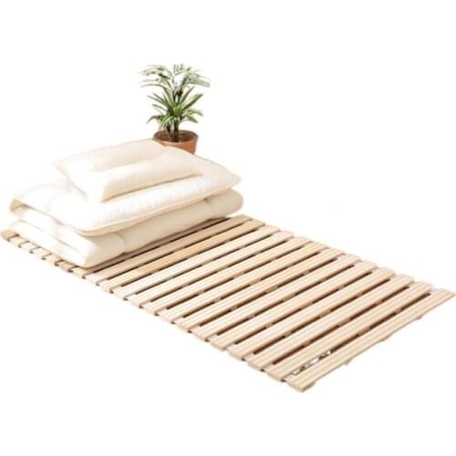 Modern Rolling Up Japanese Style Solid Wood Bed Support Slats For Tatami Bedroom Furniture Single/Queen/King Bed Frame Wooden