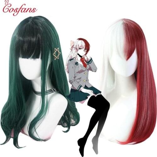 Anime Boku no My Hero Academia Shoto Todoroki Izuku Midoriya Cosplay Wigs Women Long Lolita Wig for Halloween Role Play
