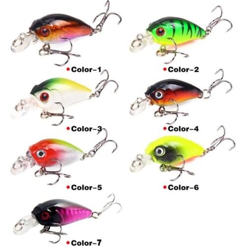 Luya Bait ABS Plastic Fishing Bait 4.5cm/3.8g Rock Little Fatty Alice Bass Bait Simulation Fake Bait Fishing Gear