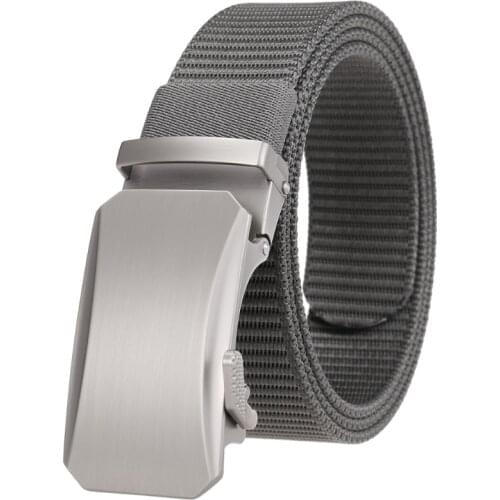 High Quality Fashion Male Nylon Braided Belt Mens Alloy Belt Buckle Belt LY136-24896A-1 Belts for Men Luxury Designer Brand