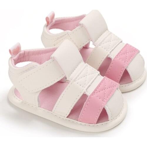 Summer 0-18M Kids Sandals Baby Boy Crib Shoes Girl Soft Sole Solid Hook Shoes Causal Cute Infant Casual Shoe Comfortable