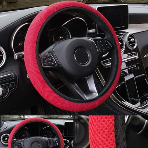 1PC Universal Auto Car Steering Wheel Cover 3D Mesh Anti-Slip Breathable Decoration Fashion