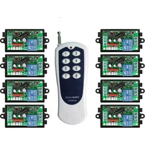 1000M Long Range AC220V 1CH Remote Control Light Switch Relay Output Radio Receiver Module +Transmitter Garage Door lamp/window