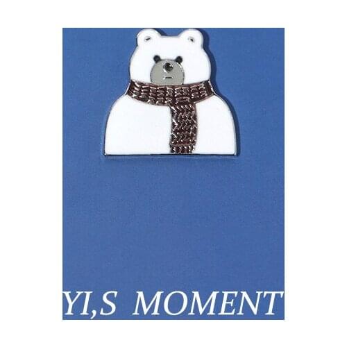 Polar Bear Pins and Brooches for Women Men Lapel Pin Backpack Bags Hat Badge