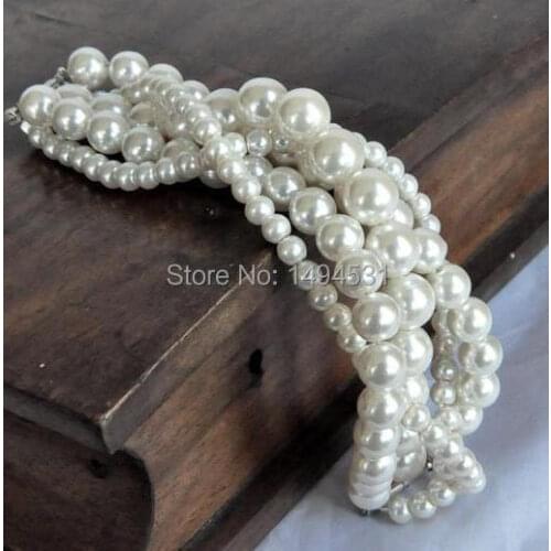 Wholesale Pearl Jewelry Handmade Bridesmaids Wedding Pearl White Bracelet Brides Gifts Special Occasion - XZN154