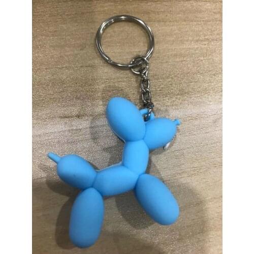 Womens fashion key foil punk balloon dog soft rubber dog key foil bag pendant jewelry small jewelry mens car key ring keychain