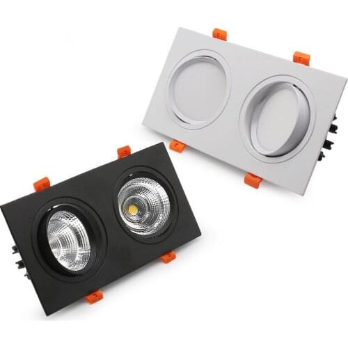 1pcs Double Square Dimmable Led downlight Cob Ceiling Light SpotLight14W 20W 24W 30W Ceiling Recessed Lights Indoor Lighting