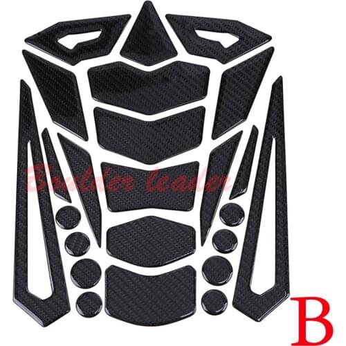 1pcs Motorcycle Tank Pad Protector Sticker Decal Gas Fuel Oil Carbon Fiber Tankpad Universal 3D creative fish bone sticker
