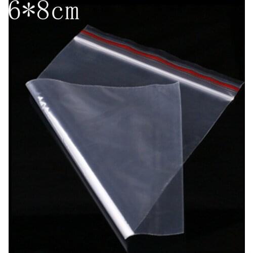 100Pcs 6X8CMCM Zip Lock Bags Clear Poly Bag Reclosable Plastic Small Baggies Gift Candy Package Gifts Bags/Pouches