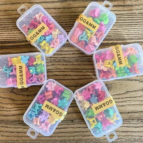 15pcs/lot Accessories Plastic Hairpin Multicolor Flower/Animal Pattern For Girls Hairstyle Dress Up Hair Accessories