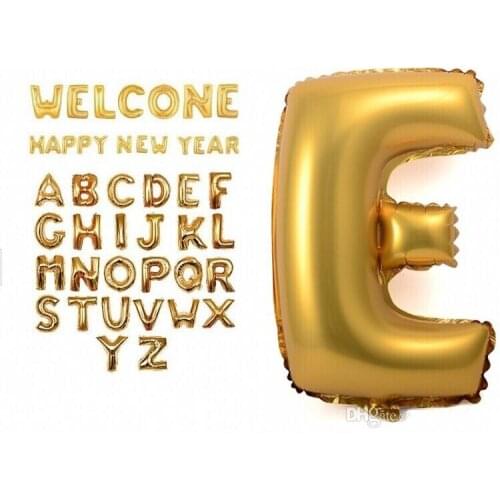 16 Inch Gold Silver Alphabet Alphabet Letters A-Z Foil Helium Balloon Wedding Christmas Birthday Baby Shower Party Decoration