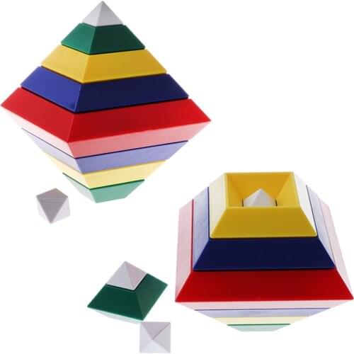 30pcs Building Blocks Pyramid Toy Imagination Creativity Development Early Learning Educational Toys Gift for Children Kids