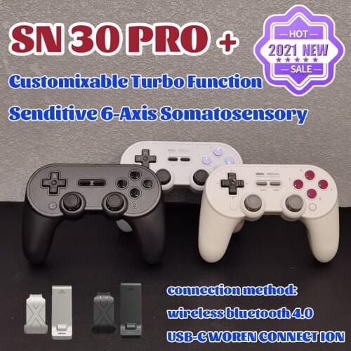 8BitDo SN30 Pro Plus + Bluetooth Gamepad Wireless Controller With Joystick for Nintendo Switch PC NS macOS Android Raspberry