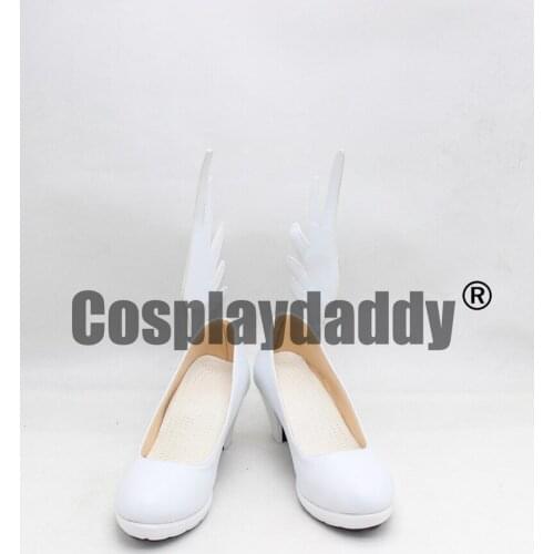 Puella Magi Madoka Magica Kaname Madoka Girls White Cosplay Shoes Boots X002