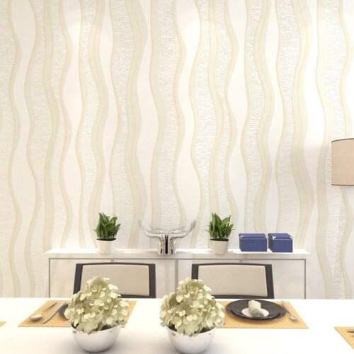 Papers Wall Modern Home Decor Non Woven Striped Wallpaper Roll Wave Stripe For Living Room Walls Papel De Parede Listrado