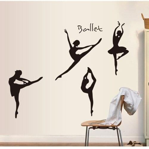 Candiway Ballet dancer Wall Sticker Room grils Home Decor Nursery Wall Decal Poster Deco poster Home Decoration 60*90cm NE116