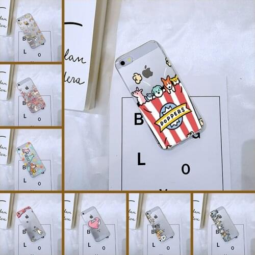 Cute Dog Cat Kawaii Puppy Cartoon Silicone Phone Case For Apple iPhone 5C 5S SE 5 S Soft Back Cover For iPhone 4S 4 S Case TPU
