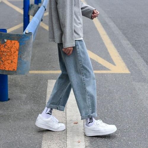 Jeans 2021 New Style Versatile Mens And Koreas Loose Straight Tube Casual Streetwear Tidal Current College Surprise Price