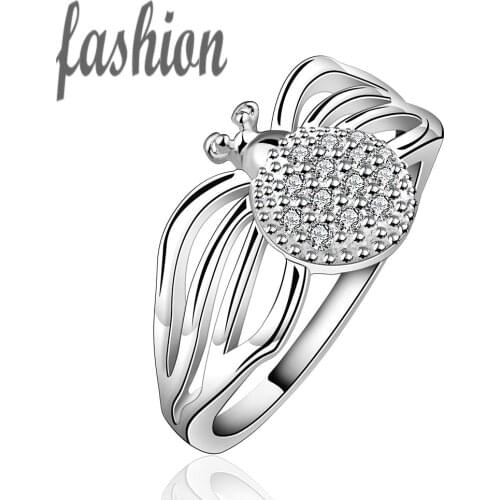 HOT NEW Fashion!!Wholesale silver plated Ring,Fashion engagement ring Finger Ring For Lady individuality Spider modeling