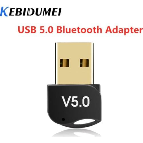 Kebidumei USB 5.0 Bluetooth Adapter Dual Mode Wireless Bluetooth Music Sound Receiver Adapter Bluetooth Transmitter USB Receiver