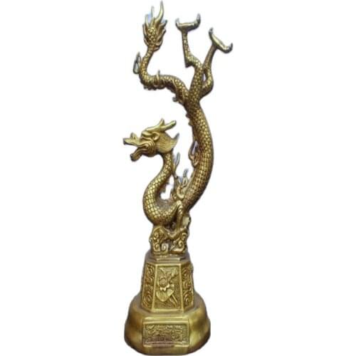 China Brass Statue Flying Dragon Copper Statue